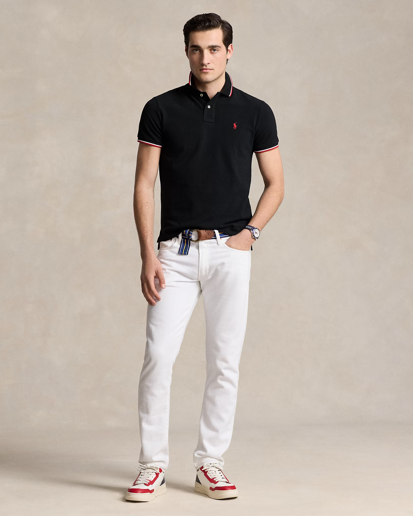 Camisero Ralph Lauren Negro Listado