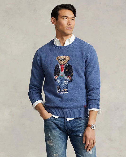 Polo Bear Cotton Mockneck Jumper