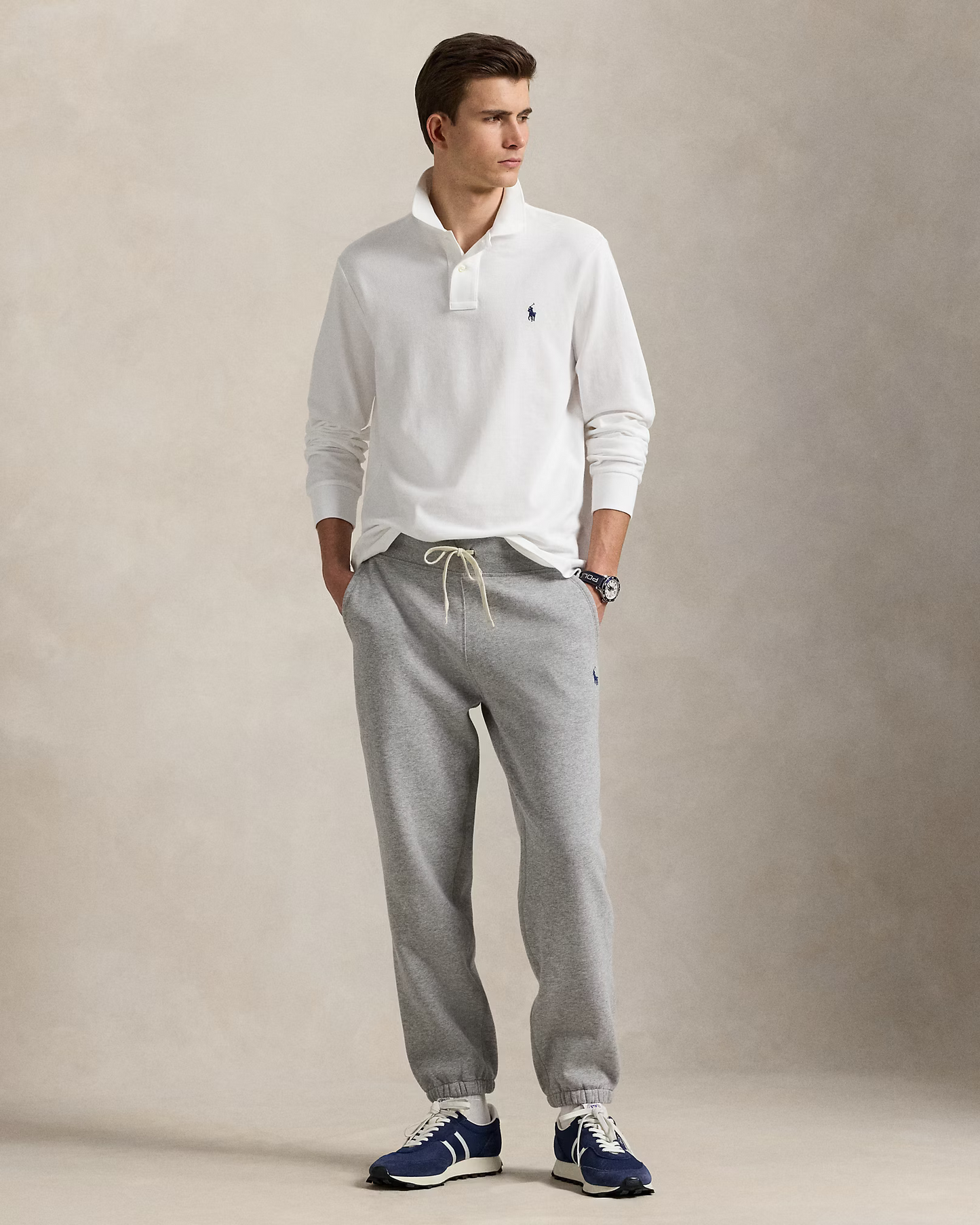 Camisero Ralph Lauren Manga Larga Blanco