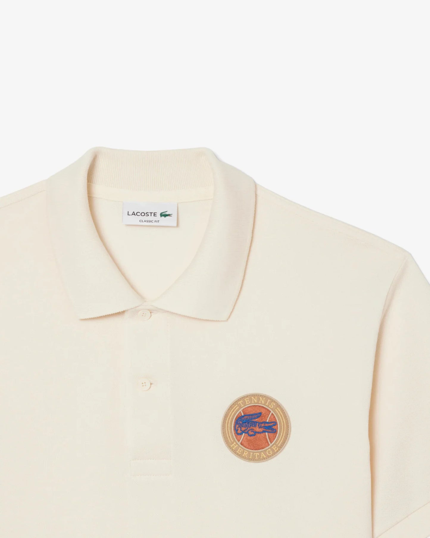 Camisero Lacoste Crema Heritage