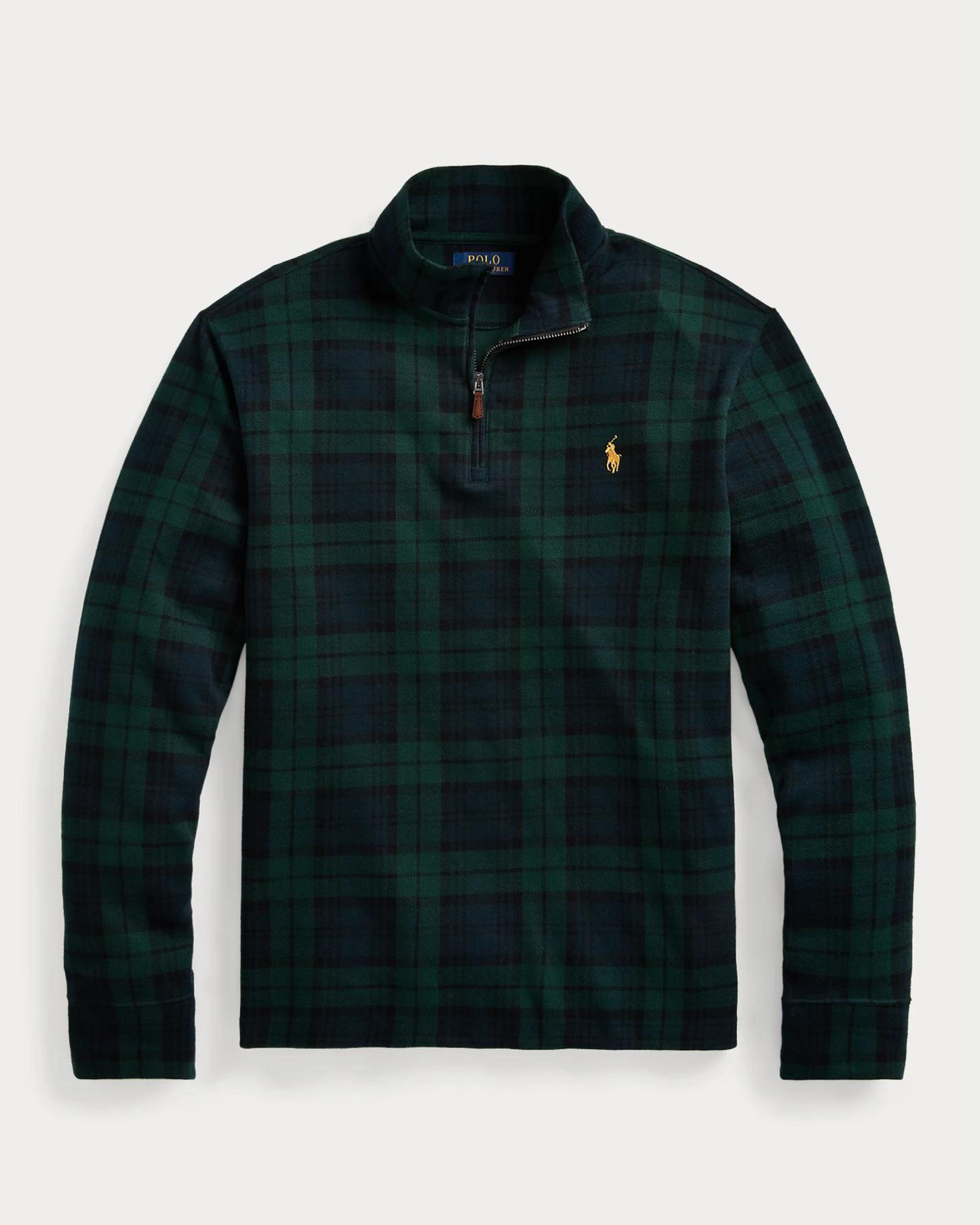 Sweater 1/4 Ralph Lauren Verde Cuadros