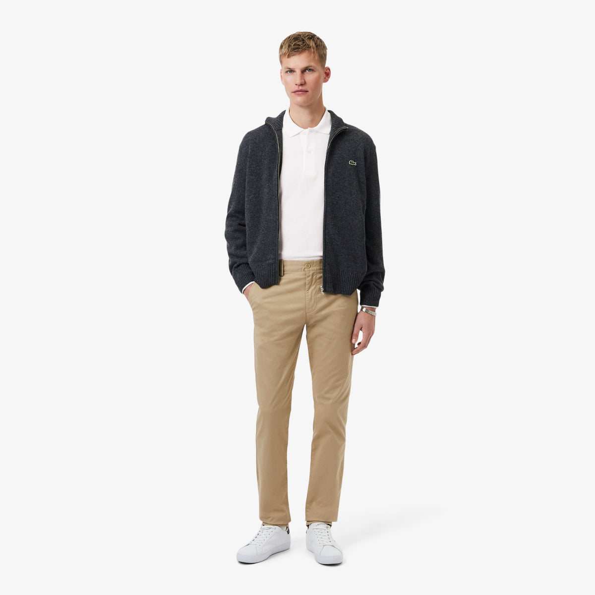 Camisero Manga Larga Lacoste Blanco
