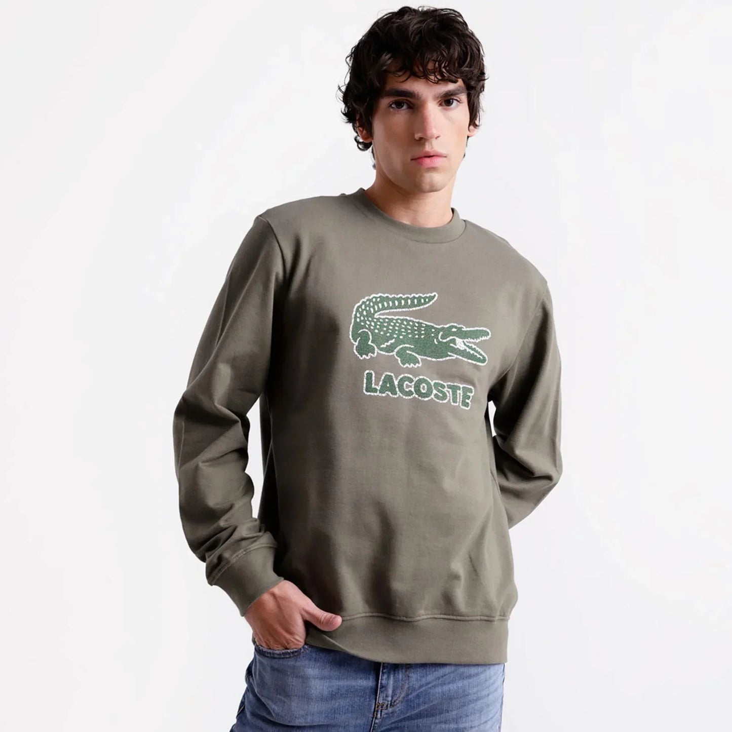 Chompa Lacoste Verde Militar S