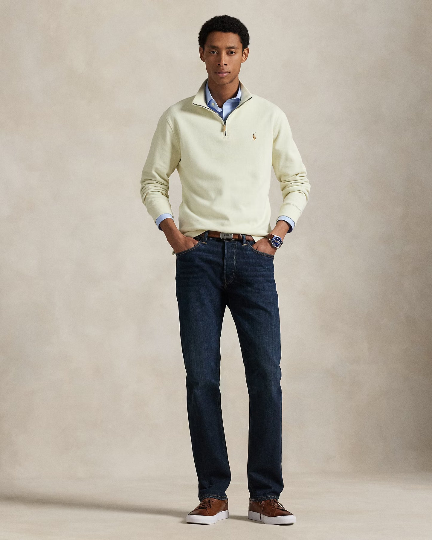 Sweater 1/4 Ralph Lauren Beige