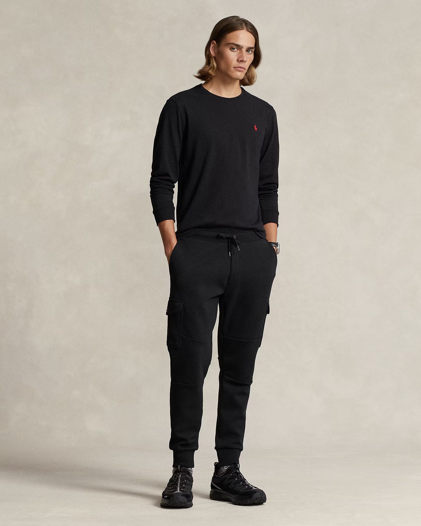 Polo Ralph Lauren Manga Larga Negro