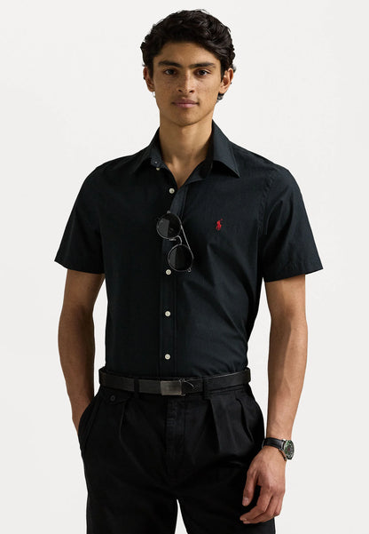 Camisa Ralph Lauren Negra Manga Corta