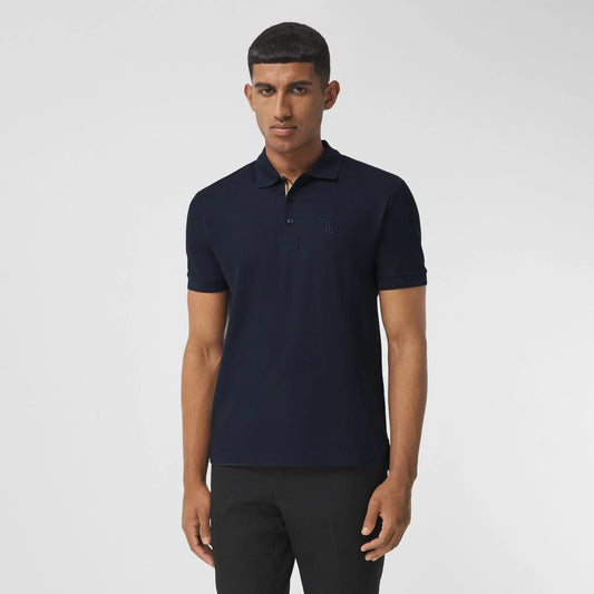 Burberry Polo Piqué Monogram Motif Navy