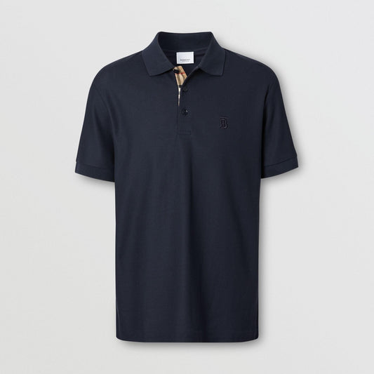 Burberry Polo Piqué Monogram Motif Navy