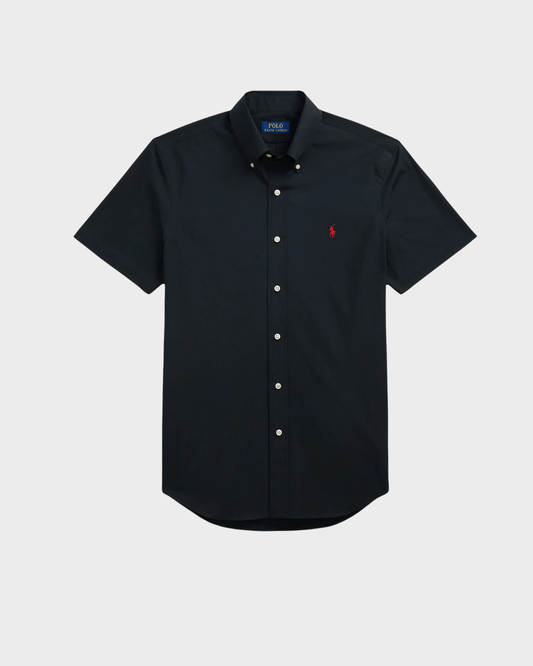 Camisa Ralph Lauren Negra Manga Corta