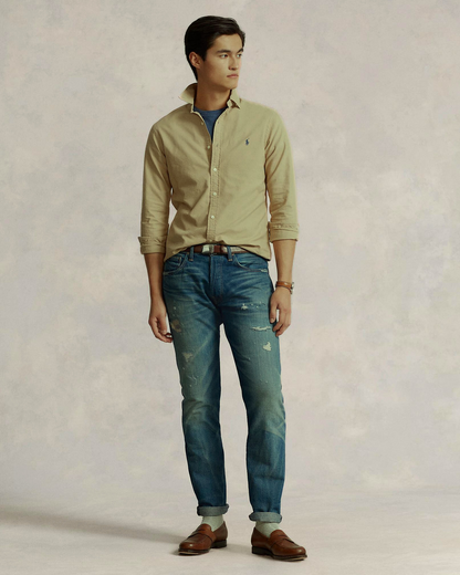 Camisa Oxford Ralph Lauren Beige Oscuro