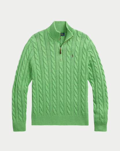Sweater Ralph Lauren Trenzado 1/4 Zip Verde