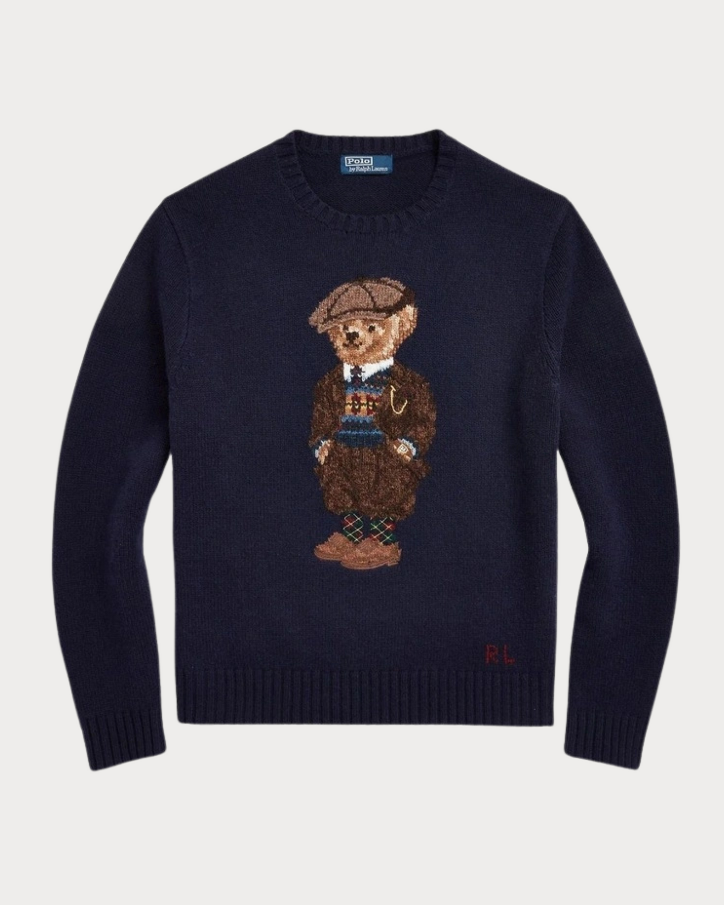 Wool Heritage Bear Knitted Sweater Navy