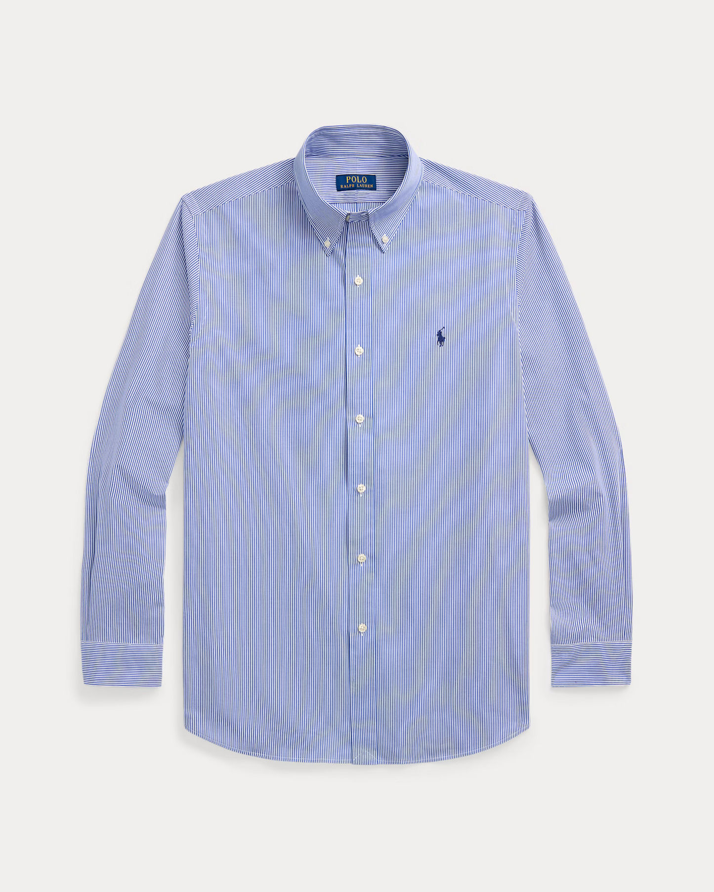 Camisa Ralph Lauren Listada Delgada Azul
