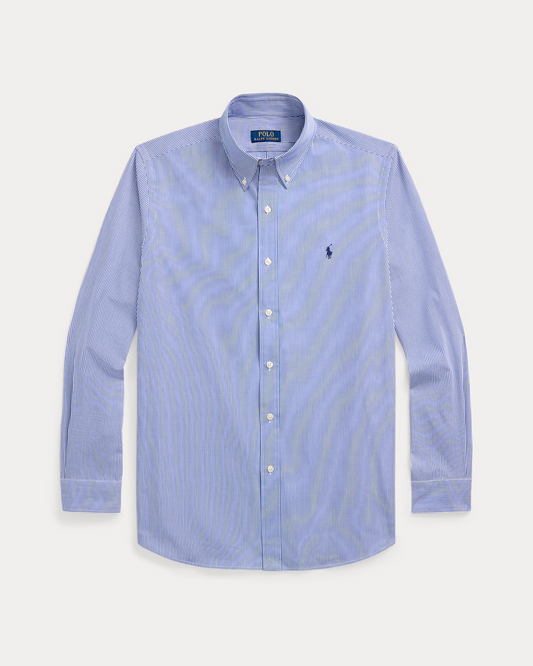 Camisa Ralph Lauren Listada Delgada Azul