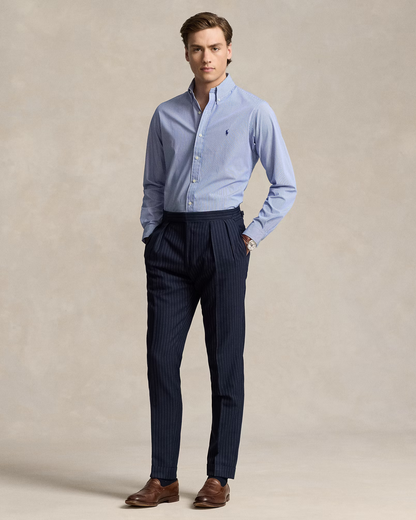 Camisa Ralph Lauren Listada Delgada Azul