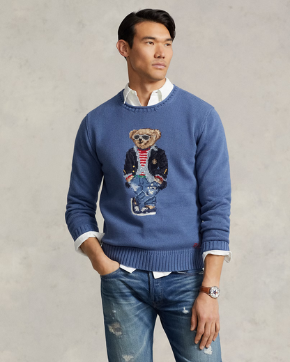 Polo Bear Cotton Mockneck Jumper