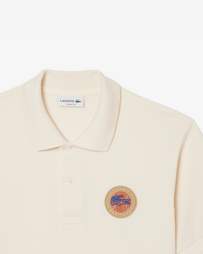 Camisero Lacoste Crema Heritage