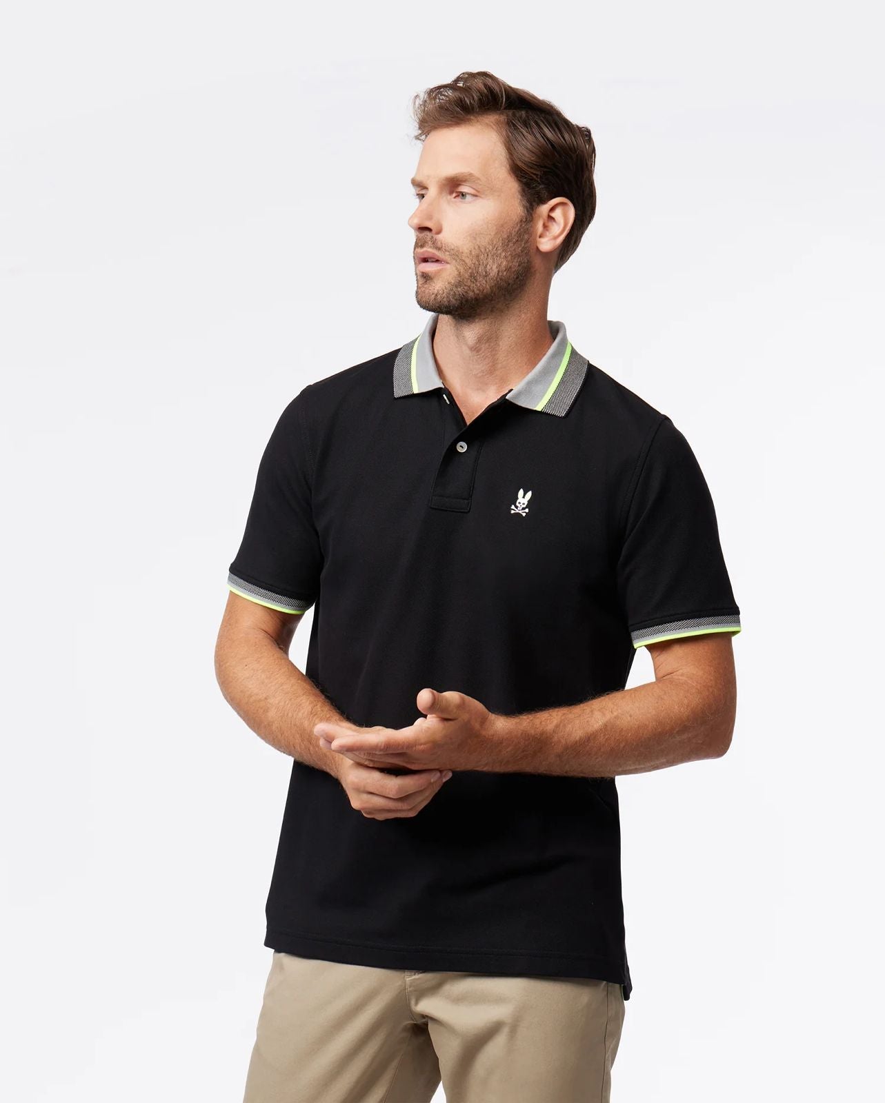 Camisero Psycho Bunny Negro Listado