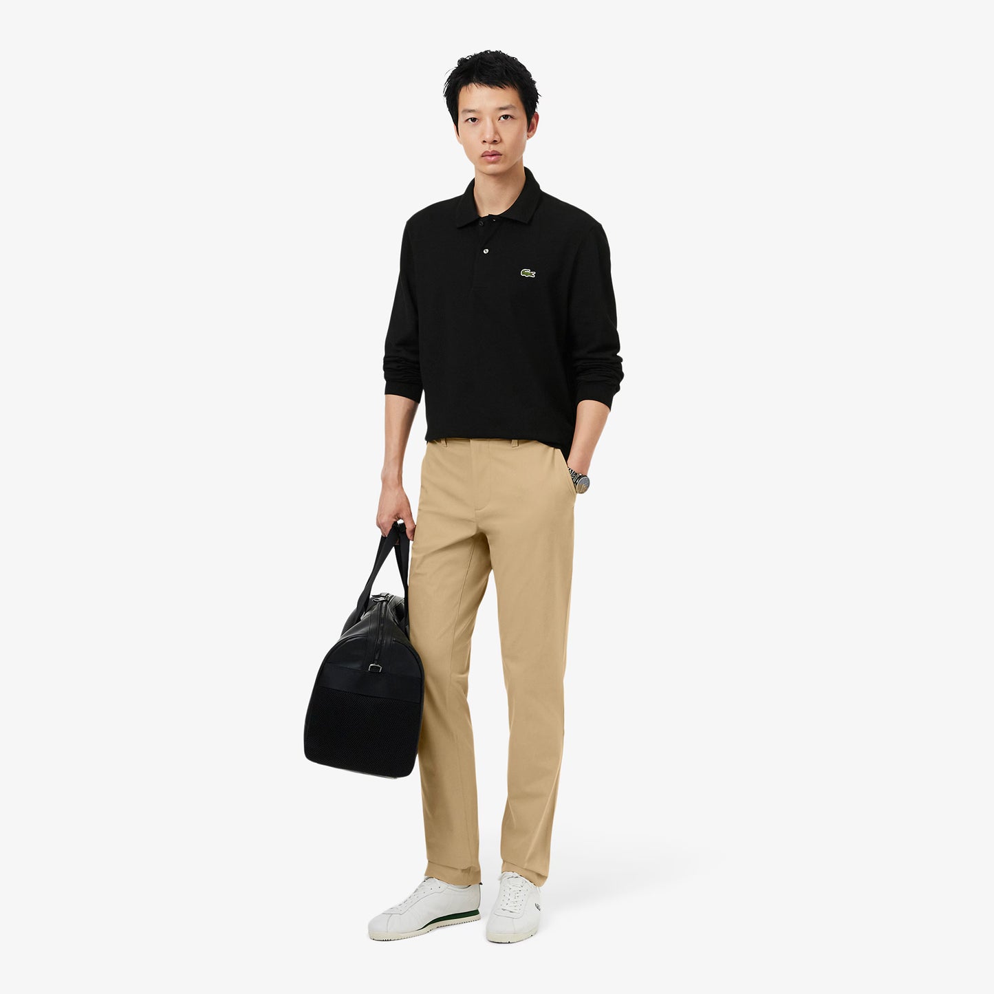 Camisero Manga Larga Lacoste Negro