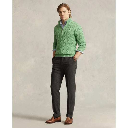 Sweater Ralph Lauren Trenzado 1/4 Zip Verde
