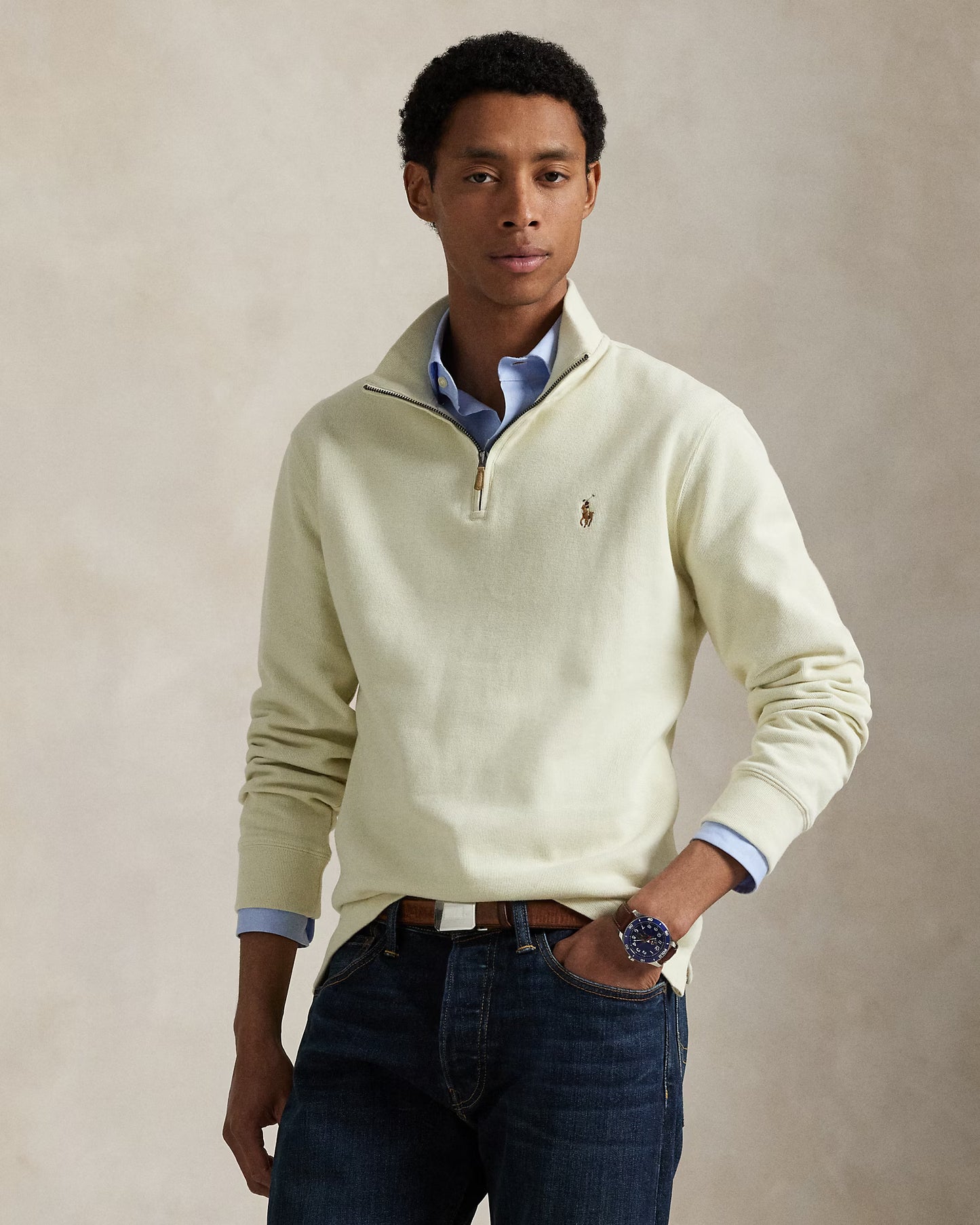 Sweater 1/4 Ralph Lauren Beige