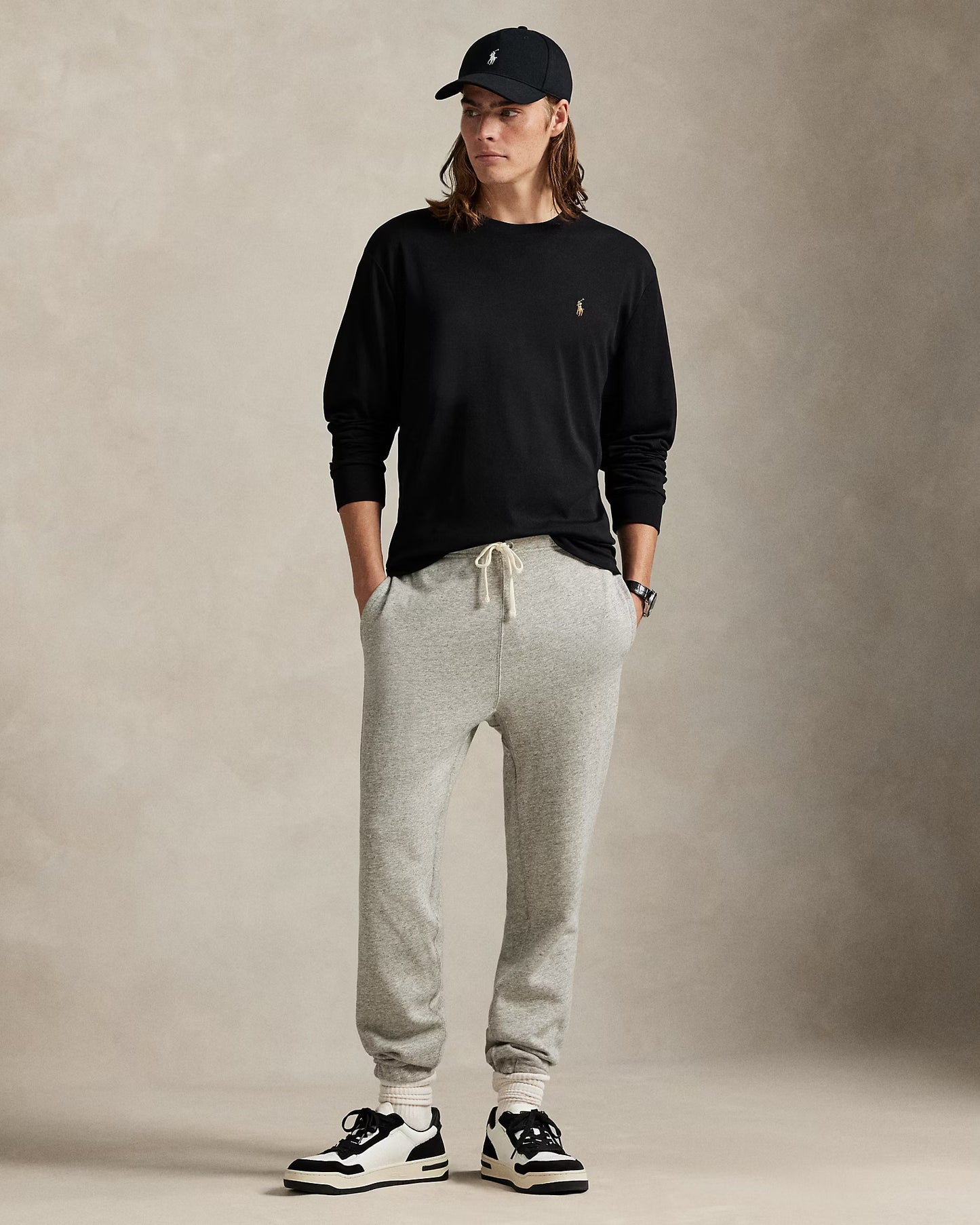 Polo Ralph Lauren Manga Larga Soft Cotton Negro [PREVENTA]