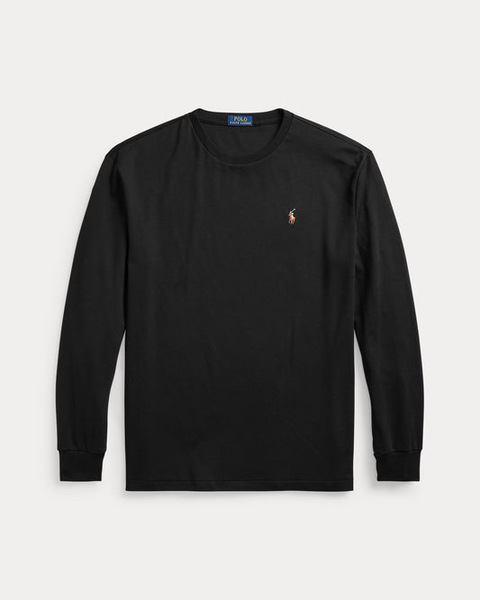 Polo Ralph Lauren Manga Larga Soft Cotton Negro [PREVENTA]