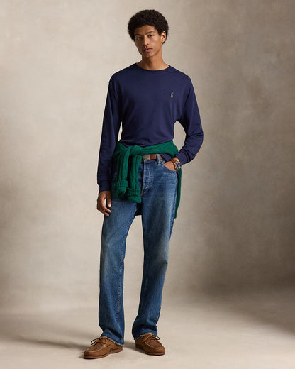 Polo Ralph Lauren Manga Larga Soft Cotton Azul [PREVENTA]
