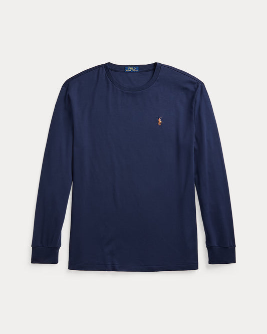 Polo Ralph Lauren Manga Larga Soft Cotton Azul [PREVENTA]