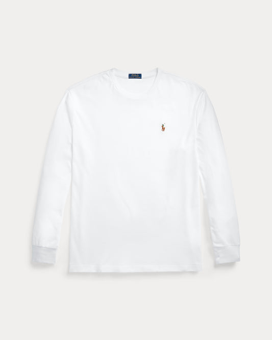 Polo Ralph Lauren Manga Larga Soft Cotton Blanco [PREVENTA]