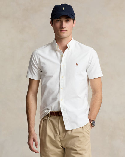 Camisa Ralph Lauren Oxford Blanca Manga Corta