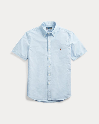Camisa Ralph Lauren Oxford Celeste Manga Corta