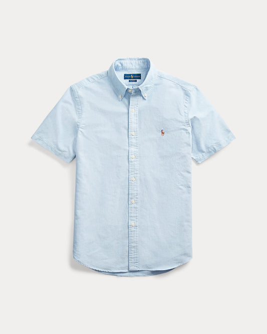Camisa Ralph Lauren Oxford Celeste Manga Corta