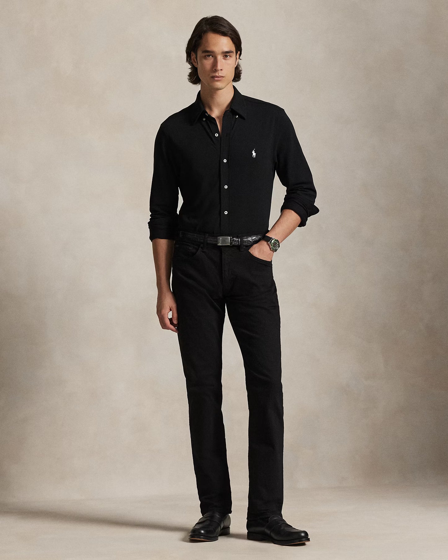 Camisa Oxford Ralph Lauren Negra