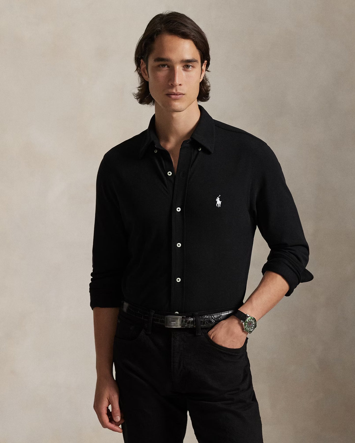 Camisa Oxford Ralph Lauren Negra