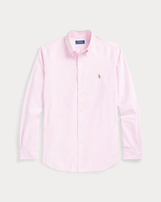 Camisa Oxford Ralph Lauren Listada Rosada