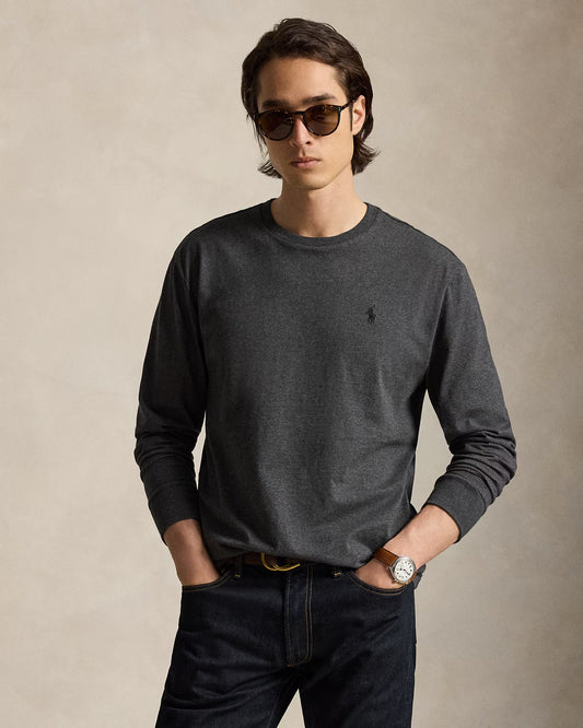 Polo Ralph Lauren Manga Larga Grafito [PREVENTA]