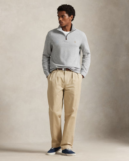 Sweater 1/4 Ralph Lauren Estate Rib Gris [A PEDIDO]