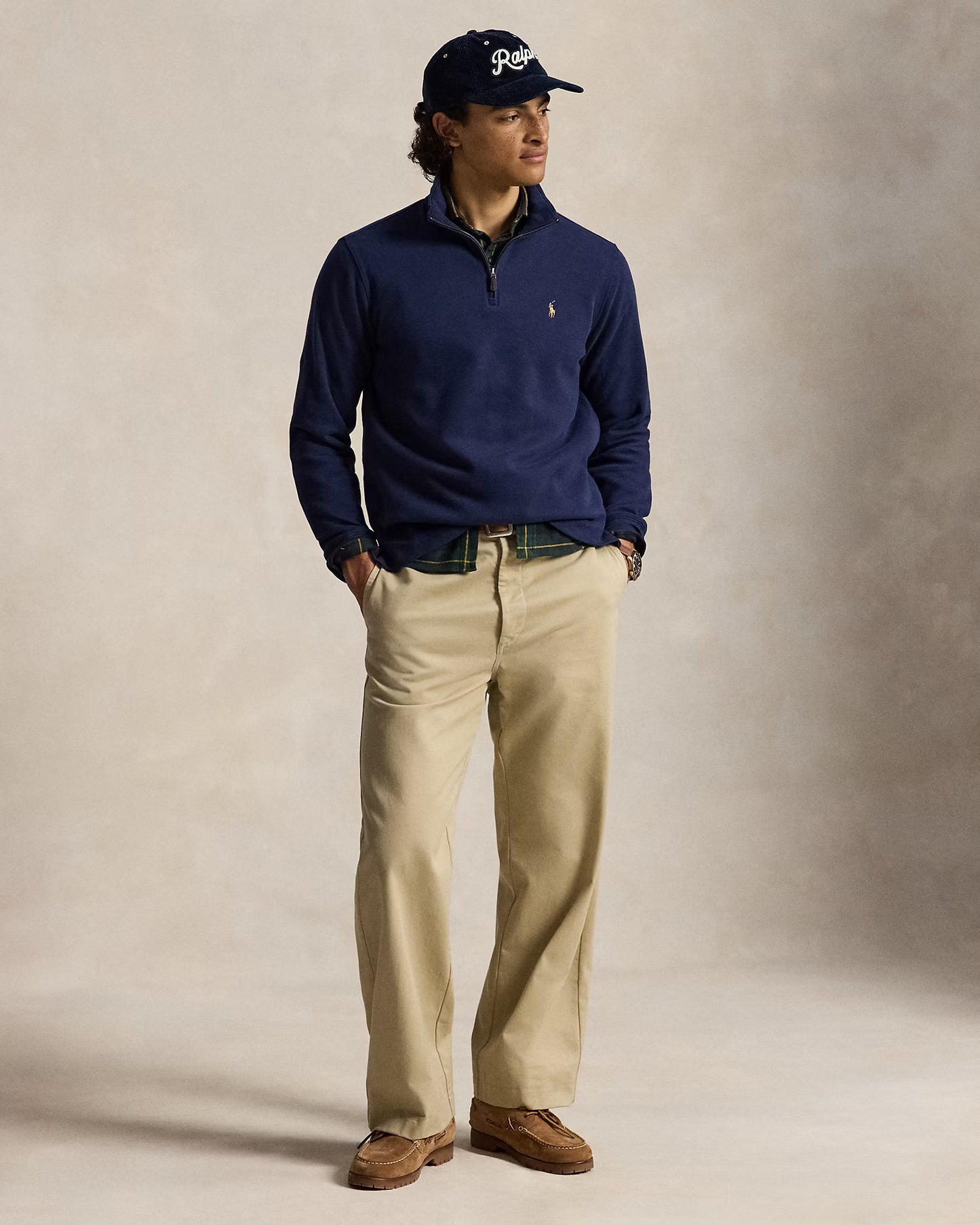 Sweater 1/4 Ralph Lauren Estate Rib Azul [A PEDIDO]