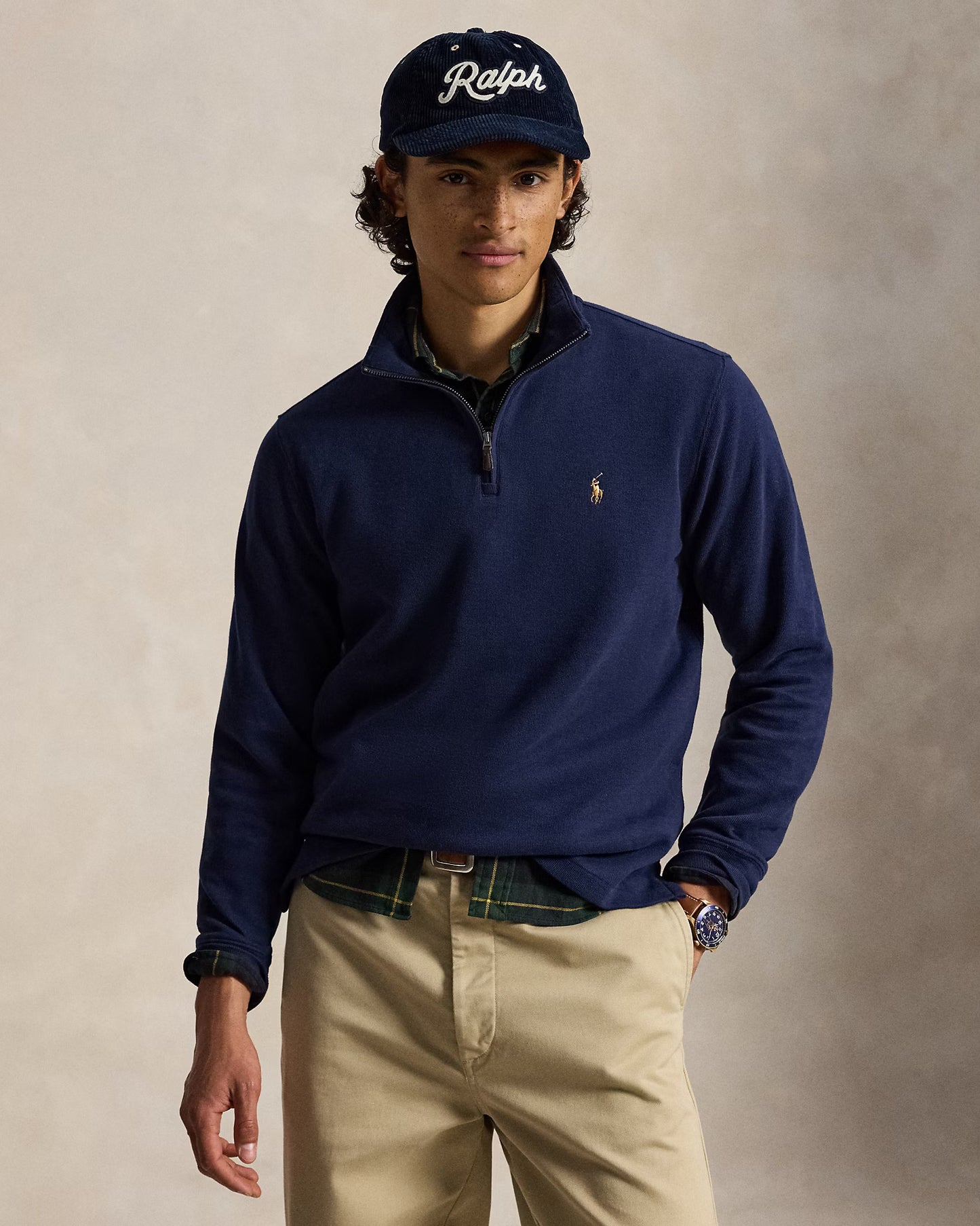 Sweater 1/4 Ralph Lauren Estate Rib Azul [A PEDIDO]